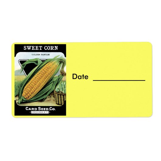 Konservierung/Einfrieren von Etiketten für Mais (Vorne)