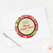 Konservierung von Tomaten/Paradeisern, die aus der Runder Aufkleber (Umschlag)