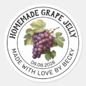 Konservierungsaufkleber für hausgemachte Rezepte Runder Aufkleber (Vorderseite)