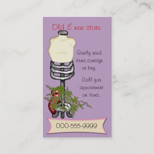 Konsignationsläger Visitenkarte (Vorderseite)