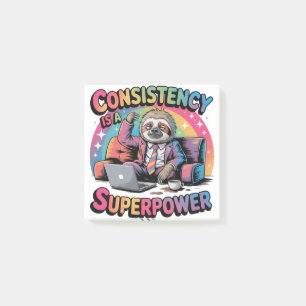 Konsistenz ist eine Supermacht Post-it Klebezettel