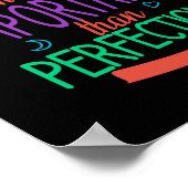 Konsistenz ist wichtiger als Perfektion Poster (Ecke)