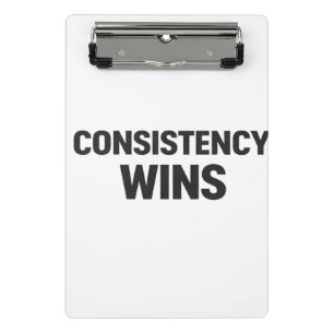 Konsistenz Siegt – Minimal Motivationsnotizbuch Mini Klemmbrett