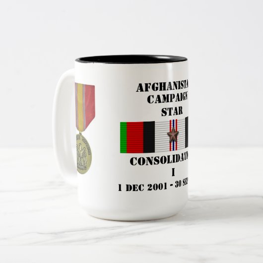 Konsolidierung I/CAMPAIGN STAR Zweifarbige Tasse (Vorderseite Links)