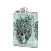 Konstanter, hellblauer Schmetterlingsschädel Flachmann (Links)