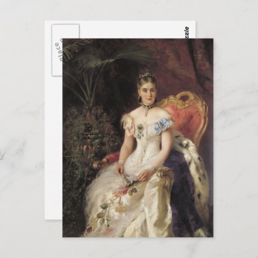 Konstantin Makovsky - Portrait der Grafschaft Mari Postkarte (Vorne/Hinten)