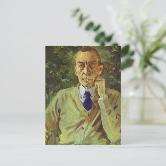 Konstantin Somov - Portrait des Komponisten Sergei Postkarte (Stehend Vorderseite)