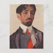 Konstantin Somov - Portrait von Michail Kuzmin Postkarte (Vorderseite)