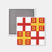 Konstantinopel-Flagge des Kaisers Paläologe Magnet (Vorderseite/Rückseite)