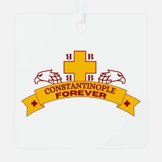 Konstantinopel für immer ornament aus metall (Rückseite)