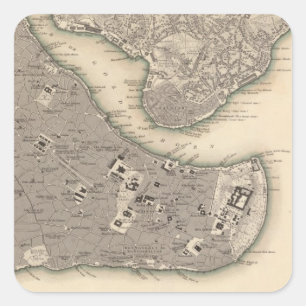 Konstantinopel Stambool Quadratischer Aufkleber