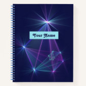 Konstellation, Abstrakte Fantasie Fraktal Art Name Notizblock (Vorderseite)