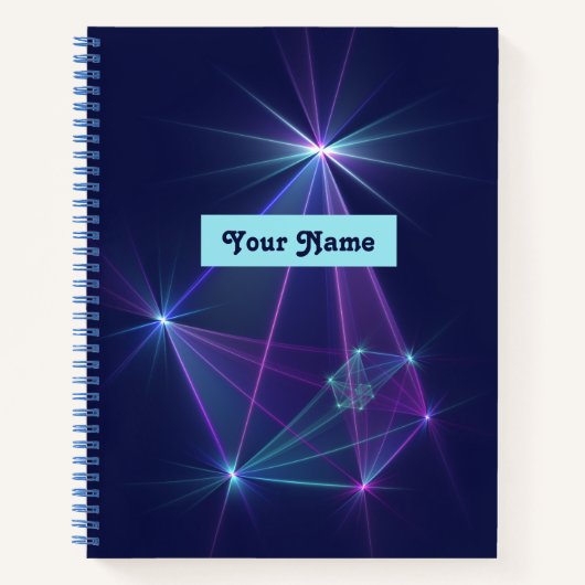 Konstellation, Abstrakte Fantasie Fraktal Art Name Notizblock (Vorderseite)