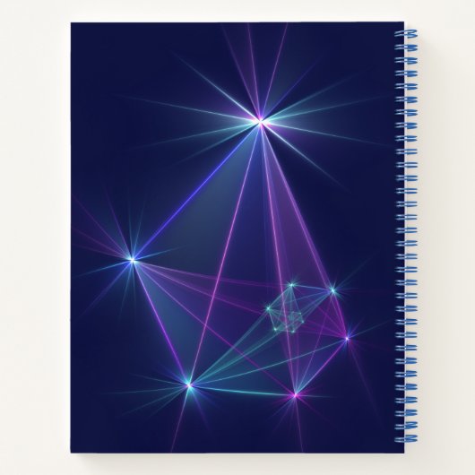 Konstellation, Abstrakte Fantasie Fraktal Art Name Notizblock (Rückseite)