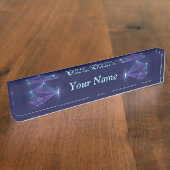 Konstellation, Abstrakte Fantasie Fraktal Art Text Namensplakette (Seite)