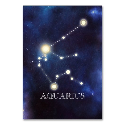 Konstellation | Aquarius | Hochzeitsstiftung Tischnummer (Rückseite)