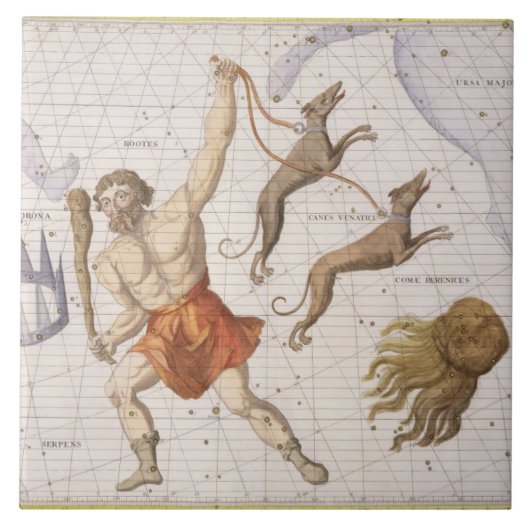 Konstellation Bootes, überziehen 20 'vom Atlas Fliese (Vorderseite)