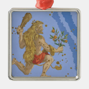 Konstellation der Haut Herkules-Löwes, von 'Urano Silbernes Ornament