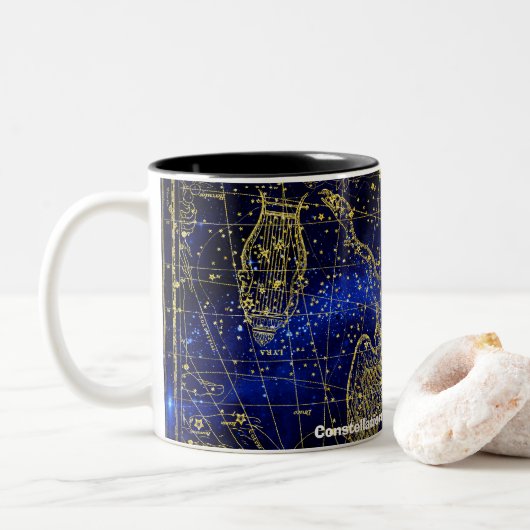 Konstellation der Lizard Zweifarbige Tasse (Mit Donut)