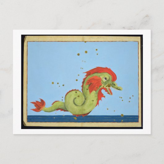 Konstellation der Pisces, aus "Uranometria" von Jo Postkarte (Vorderseite)
