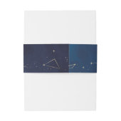 Konstellation der Star Sign Navy Wedding Cutlery B Einladungsbanderole (Rückseitenbeispiel)