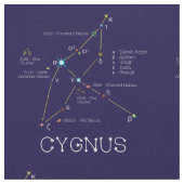 Konstellation der Sterne Cygnus oder Schwan Stoff (Nahaufnahme)