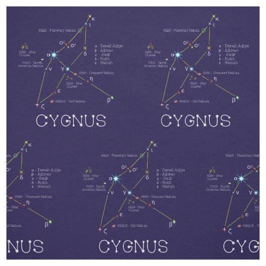 Konstellation der Sterne Cygnus oder Schwan Stoff (Muster)