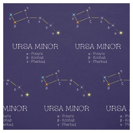 Konstellation der Sterne Ursa Minor Stoff (Muster)