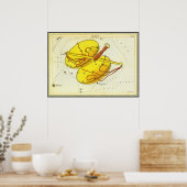 Konstellation der Vintagen Zodiaka-Astrologie-Libr Poster (Küche)
