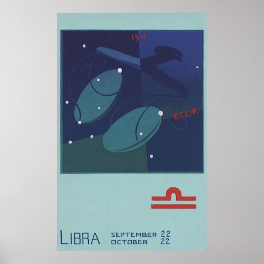 Konstellation der Vintagen Zodiaka-Astrologie-Libr Poster (Vorne)