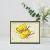 Konstellation der Vintagen Zodiaka-Astrologie-Libr Postkarte (Stehend Vorderseite)