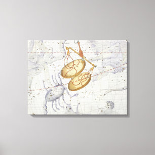 Konstellation der Waage, überziehen 7 'vom Atlas Leinwanddruck