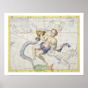 Konstellation des Aquarius, Platte 9 von "Atlas Co Poster