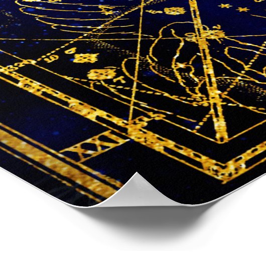 Konstellation des Drachen Poster (Ecke)