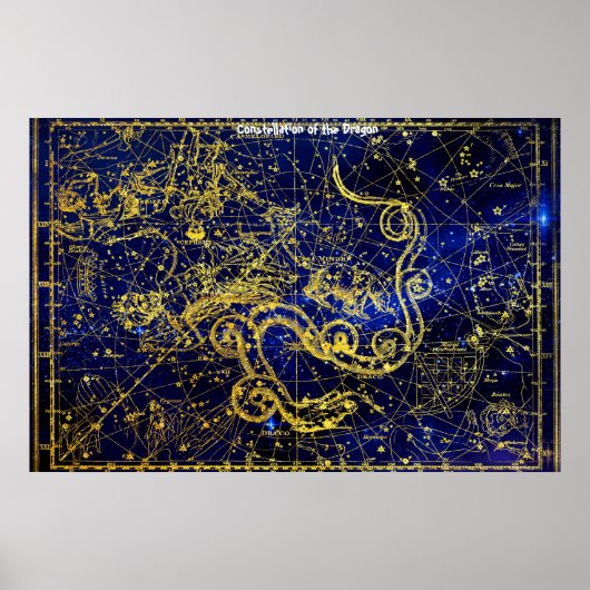 Konstellation des Drachen Poster (Vorne)