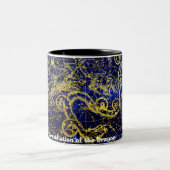 Konstellation des Drachen Zweifarbige Tasse (Mittel)