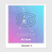 Konstellation des Horoskops für Krebs Zodiac Star Aufkleber (Blatt)