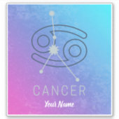 Konstellation des Horoskops für Krebs Zodiac Star Aufkleber (Vorderseite)