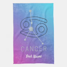 Konstellation des Horoskops für Krebs Zodiac Star Geschirrtuch