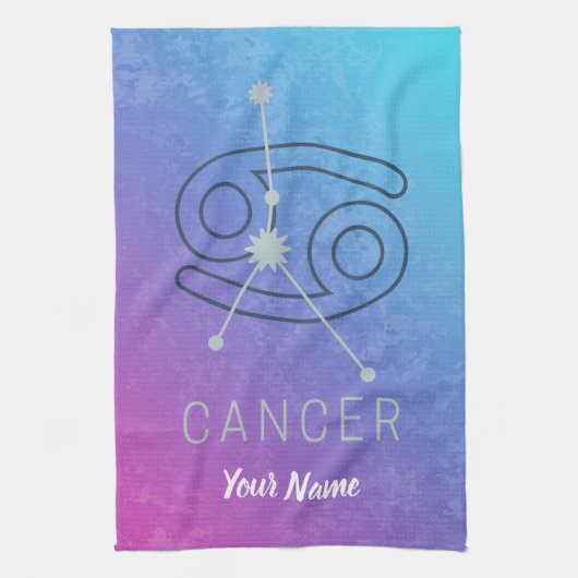 Konstellation des Horoskops für Krebs Zodiac Star Geschirrtuch (Vertikal)