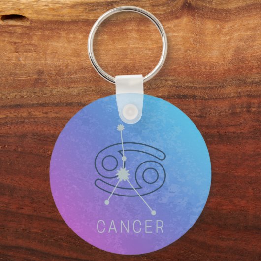 Konstellation des Horoskops für Krebs Zodiac Star Schlüsselanhänger (Vorderseite)