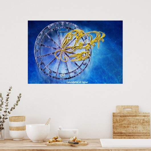 Konstellation des Krebses Poster (Küche)
