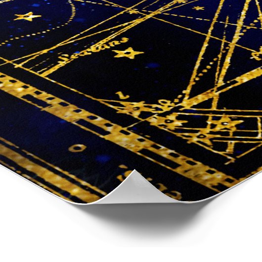 Konstellation des Krebses Poster (Ecke)