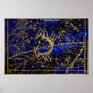 Konstellation des Krebses Poster
