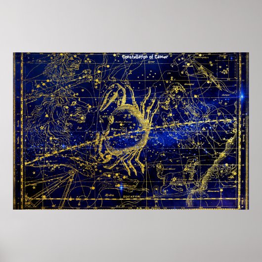 Konstellation des Krebses Poster (Vorne)