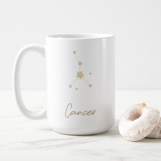 Konstellation des Krebses Zodiakoroskop Kaffeetasse (Mit Donut)
