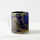 Konstellation des Pferdes Zweifarbige Tasse (Vorderseite Links)