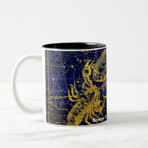 Konstellation des Skorpios Zweifarbige Tasse