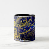 Konstellation des Skorpios Zweifarbige Tasse (Mittel)