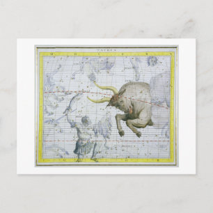 Konstellation des Taurus, Platte 2 von "Atlas Coel Postkarte